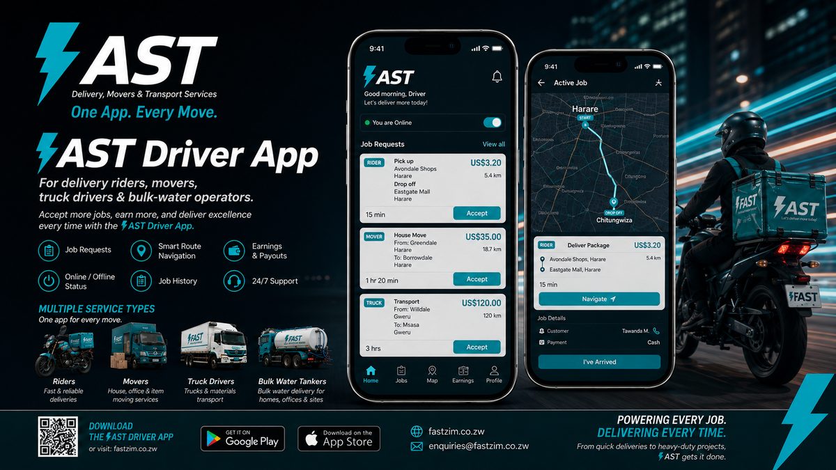 The FAST driver app showing job requests and daily earnings