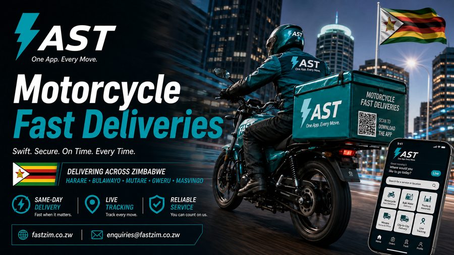A FAST rider making a motorcycle delivery at night